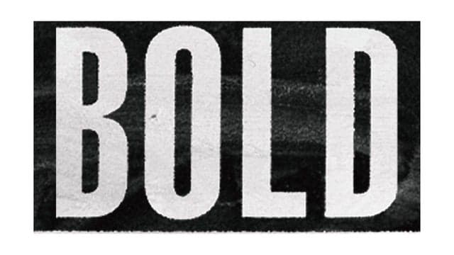 Bold